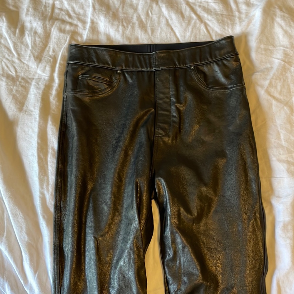 Spanx faux leather legging pants